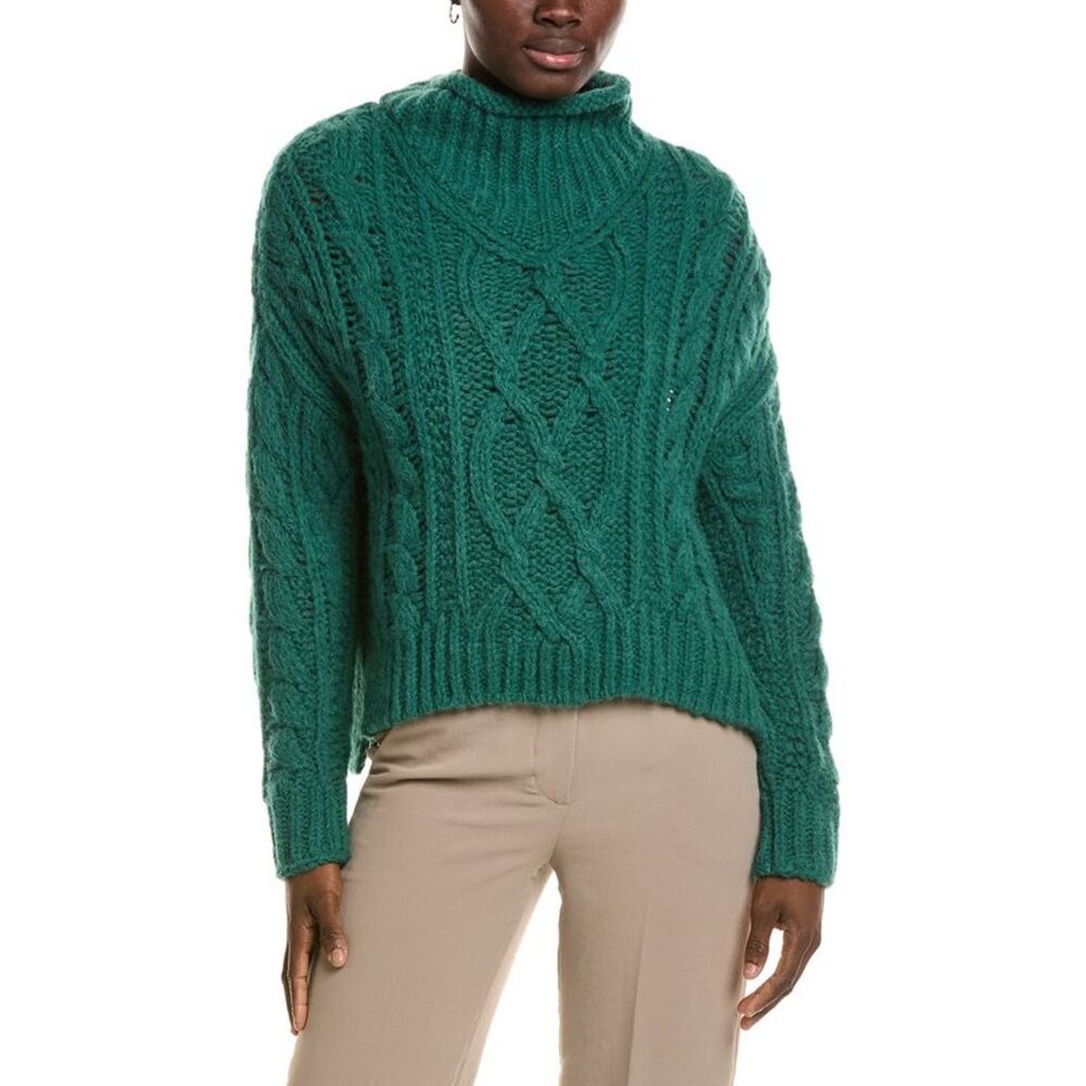 Marc Cain Womens Wool & Alpaca-Blend Sweater, Green